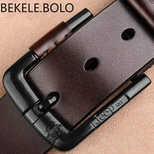 Men High Quality Genuine Leather Belt Luxury Brand Designer Belts Men  Fashion Strap Jeans Classic Black Pin Buckle Belt