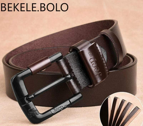 Men High Quality Genuine Leather Belt Luxury Brand Designer Belts Men  Fashion Strap Jeans Classic Black Pin Buckle Belt