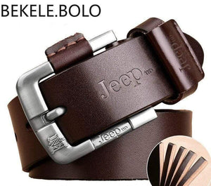 Men High Quality Genuine Leather Belt Luxury Brand Designer Belts Men  Fashion Strap Jeans Classic Black Pin Buckle Belt