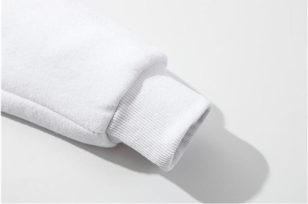 Planet Gates Men Hoodies Hip Hop Streetwear Casual Hoodies Sweatshirts Elasticity Solid Color Fleece Thick Warm Threaded Cuffs