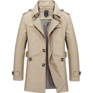 Planet Gates Men Jacket Coat Long Section Fashion Trench Coat New Autumn Brand Casual Fit Overcoat Jacket