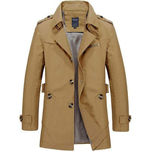 Planet Gates Men Jacket Coat Long Section Fashion Trench Coat New Autumn Brand Casual Fit Overcoat Jacket