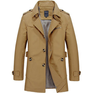 Planet Gates Men Jacket Coat Long Section Fashion Trench Coat New Autumn Brand Casual Fit Overcoat Jacket