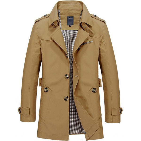 Planet Gates Men Jacket Coat Long Section Fashion Trench Coat New Autumn Brand Casual Fit Overcoat Jacket
