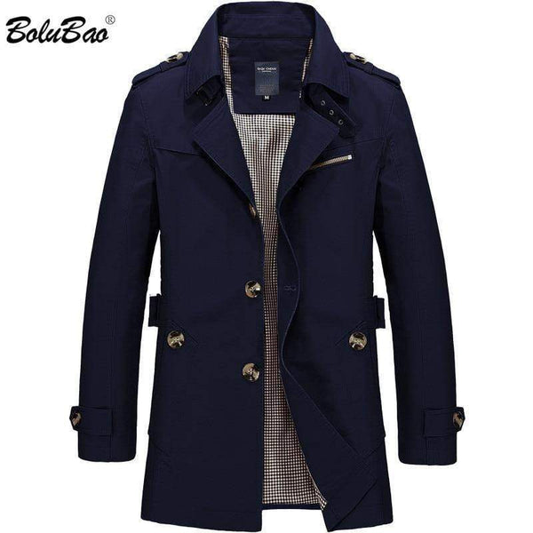 Planet Gates Men Jacket Coat Long Section Fashion Trench Coat New Autumn Brand Casual Fit Overcoat Jacket