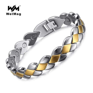 Planet Gates Men Magnetic Bracelets & Bangles Stainless Steel Bio Energy Therapy Jewelry Blood Pressure Accessory