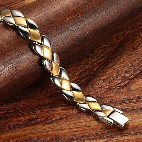 Planet Gates Men Magnetic Bracelets & Bangles Stainless Steel Bio Energy Therapy Jewelry Blood Pressure Accessory