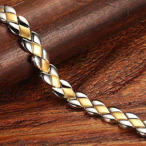 Planet Gates Men Magnetic Bracelets & Bangles Stainless Steel Bio Energy Therapy Jewelry Blood Pressure Accessory