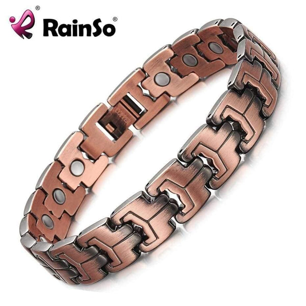 Planet Gates Men Magnetic Bracelets Red Copper Arthritis Therapy Health Care Bracelets Fashion Hologram Jewelry for Men OCB-738