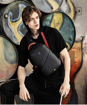 Planet Gates Men Messenger Bag Men USB Charging Design Man Chest Bag Pack Anti Theft Shoulder Crossbody bags for Teenage