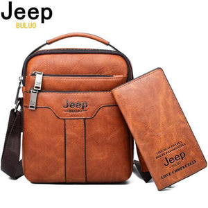 Planet Gates Men Messenger Bags 2pce set Crossbody Business Casual Handbag Male Spliter Leather Shoulder Bag Large Capacity