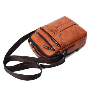Planet Gates Men Messenger Bags 2pce set Crossbody Business Casual Handbag Male Spliter Leather Shoulder Bag Large Capacity