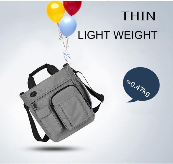 Planet Gates Men Multifunctional Shoulder Messenger Bag with Headphone Hole Waterproof Nylon Travel Handbag Large Capacity Storage Bags XA11C