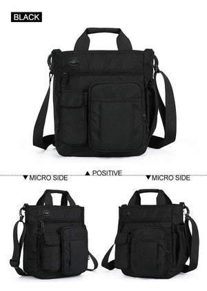 Planet Gates Men Multifunctional Shoulder Messenger Bag with Headphone Hole Waterproof Nylon Travel Handbag Large Capacity Storage Bags XA11C