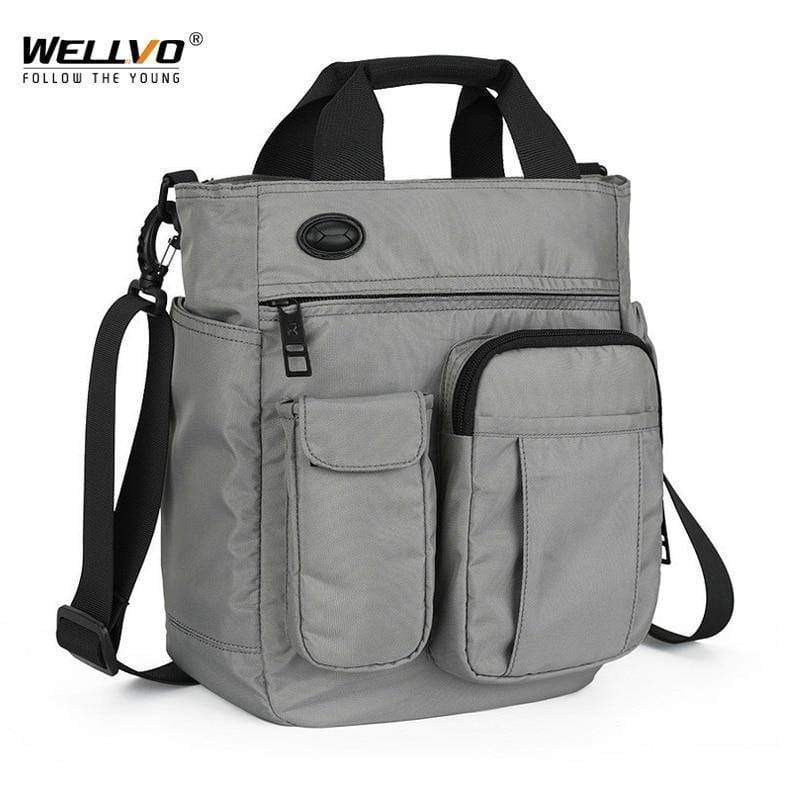 Planet Gates Men Multifunctional Shoulder Messenger Bag with Headphone Hole Waterproof Nylon Travel Handbag Large Capacity Storage Bags XA11C