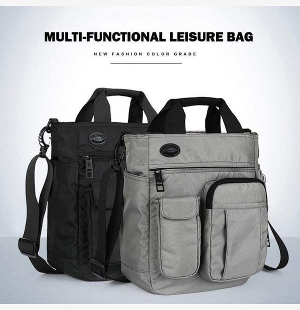 Planet Gates Men Multifunctional Shoulder Messenger Bag with Headphone Hole Waterproof Nylon Travel Handbag Large Capacity Storage Bags XA11C