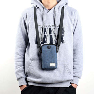 Planet Gates Men Multifunctional Waterproof Phone Bag Mini Crossbody Bags with Earphone Hole WML99