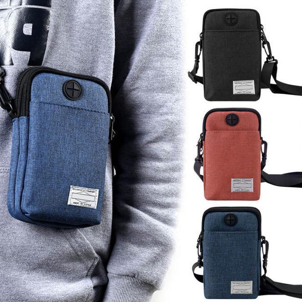Planet Gates Men Multifunctional Waterproof Phone Bag Mini Crossbody Bags with Earphone Hole WML99