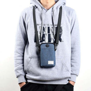 Planet Gates Men Multifunctional Waterproof Phone Bag Mini Crossbody Bags with Earphone Hole WML99