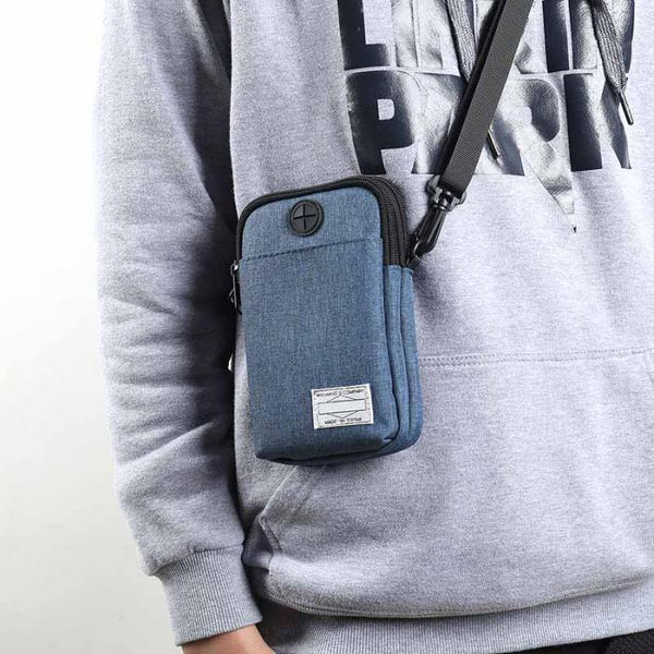 Planet Gates Men Multifunctional Waterproof Phone Bag Mini Crossbody Bags with Earphone Hole WML99