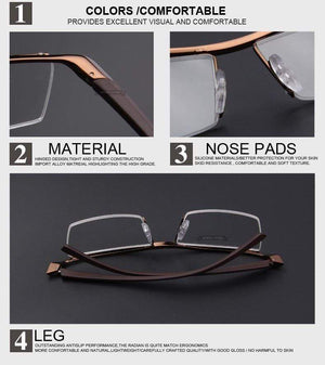 Planet Gates Men Optical Frames Eyeglasses Frames Rack Commercial Glasses Fashion Eyeglasses Frame Myopia Titanium Frame TR90 Legs