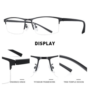 Planet Gates Men Optical Frames Eyeglasses Frames Rack Commercial Glasses Fashion Eyeglasses Frame Myopia Titanium Frame TR90 Legs