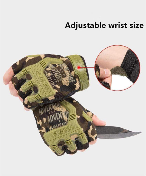 Planet Gates Men Outdoor Short Fingerless Gloves Soft Rubber Protective Pad Sports Army Military Tactical Airsoft Shooting Hunting