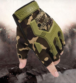 Planet Gates Men Outdoor Short Fingerless Gloves Soft Rubber Protective Pad Sports Army Military Tactical Airsoft Shooting Hunting