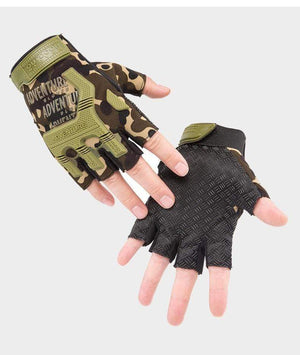 Planet Gates Men Outdoor Short Fingerless Gloves Soft Rubber Protective Pad Sports Army Military Tactical Airsoft Shooting Hunting