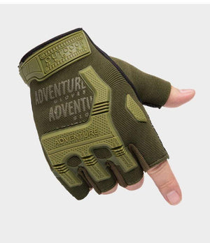 Planet Gates Men Outdoor Short Fingerless Gloves Soft Rubber Protective Pad Sports Army Military Tactical Airsoft Shooting Hunting