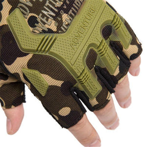 Planet Gates Men Outdoor Short Fingerless Gloves Soft Rubber Protective Pad Sports Army Military Tactical Airsoft Shooting Hunting