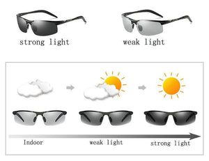 Planet Gates Men Photochromic Polarized Sunglasses Aluminum Frame UV400 Sun Glasses Male Eyewear Driving Goggles