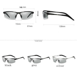 Planet Gates Men Photochromic Polarized Sunglasses Aluminum Frame UV400 Sun Glasses Male Eyewear Driving Goggles
