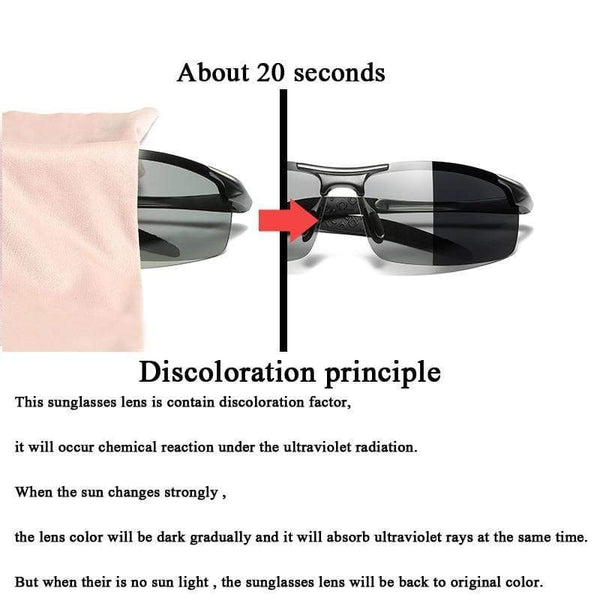 Planet Gates Men Photochromic Polarized Sunglasses Aluminum Frame UV400 Sun Glasses Male Eyewear Driving Goggles