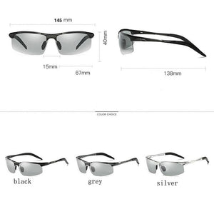 Planet Gates Men Photochromic Polarized Sunglasses Aluminum Frame UV400 Sun Glasses Male Eyewear Driving Goggles