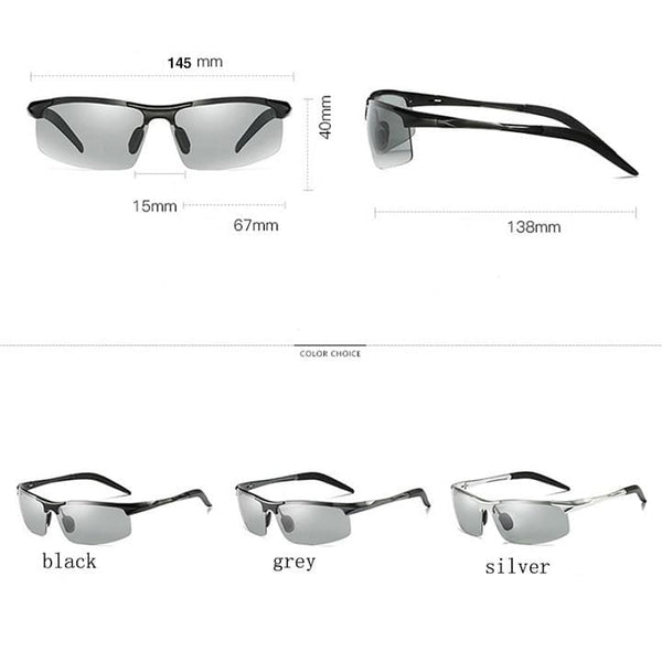 Planet Gates Men Photochromic Polarized Sunglasses Aluminum Frame UV400 Sun Glasses Male Eyewear Driving Goggles