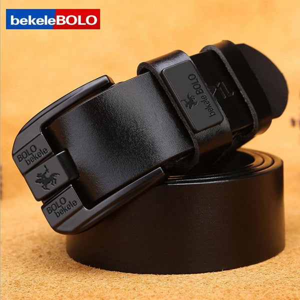 Men Real Cow Leather Business Designer Belt Men Vintage Luxury Quality Genuine Leather Belt Man Buckles