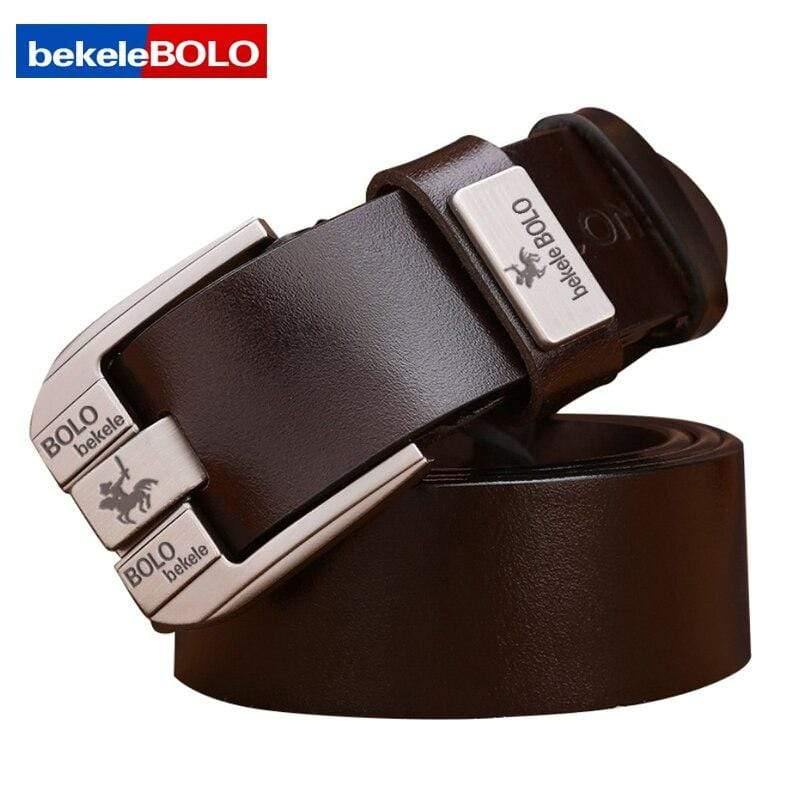 Men Real Cow Leather Business Designer Belt Men Vintage Luxury Quality Genuine Leather Belt Man Buckles