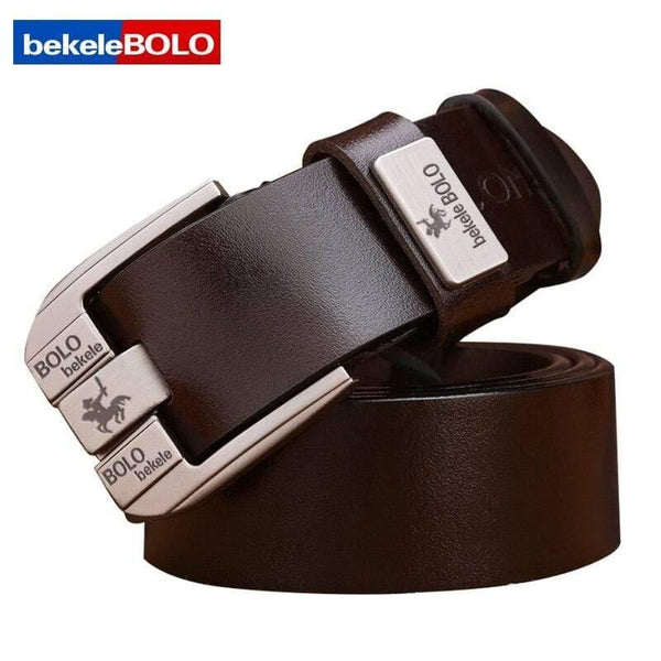 Men Real Cow Leather Business Designer Belt Men Vintage Luxury Quality Genuine Leather Belt Man Buckles