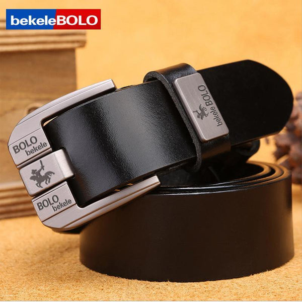 Men Real Cow Leather Business Designer Belt Men Vintage Luxury Quality Genuine Leather Belt Man Buckles