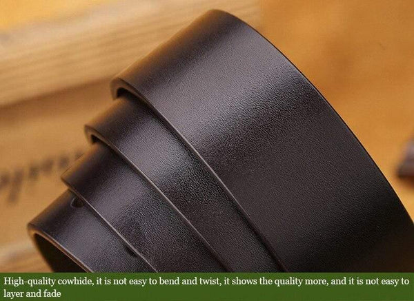 Men Real Cow Leather Business Designer Belt Men Vintage Luxury Quality Genuine Leather Belt Man Buckles