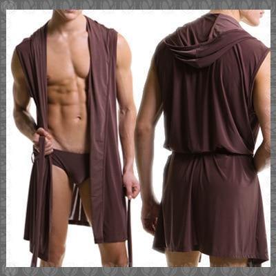 Planet Gates Men Robes Bathrobe Plus Size Brand Manview Robe Man Mens Sexy Sleepwear Male Silk  Home Wear