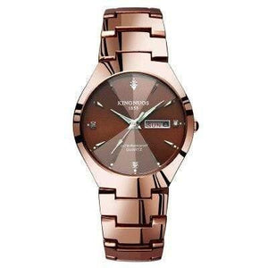 Planet Gates Men Rose-Gold Couples Watches Quartz Calendar Waterproof Watch For Women Men Fashion Lover Wrist watch Relogio Feminino Masculino