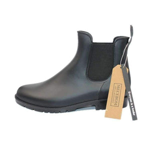 Planet Gates Men rubber rain boots fashion black chelsea boots casual lovers botas slip-on waterproof ankle boots moccasins 35-43 102m