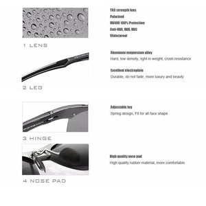 Planet Gates Men's Aluminum Magnesium Sun Glasses Polarized UV400 Sun Glasses oculos Male Eyewear Sunglasses For Men 6592