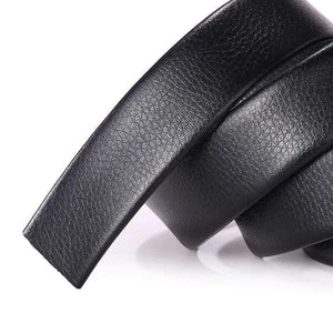 Men's Automatic Buckle Belts No Buckle Belt Brand Belt Men PU High Quality Male Genuine Strap Jeans Belt