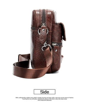 Planet Gates Men's Bag Genuine Leather Crossbody Bags for Men Small Messenger Bag Leather Casual Men's Shoulder Bags Male flap 8628