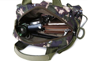 Planet Gates Men's Bag Messenger Bag Male Waterproof Nylon Camouflage Satchel Over the Shoulder Crossbody Bags Handbag Mini Briefcase XA99WC