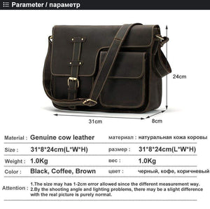 Planet Gates Men's Bags Crazy Horse Genuine Leather Vintage Crossbody Bags for Men Messenger Bag Men's Shoulder Bag Male 1050