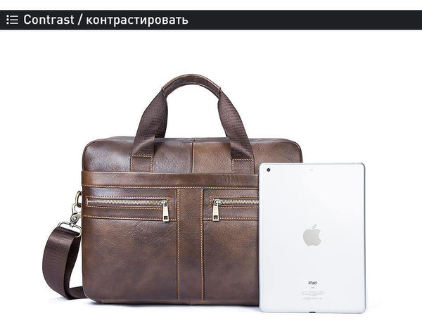 Planet Gates Men's Bags Genuine Leather Crossbody male messenger bag Men's Shoulder Bag Business Briefcase Computer men Bags Totes